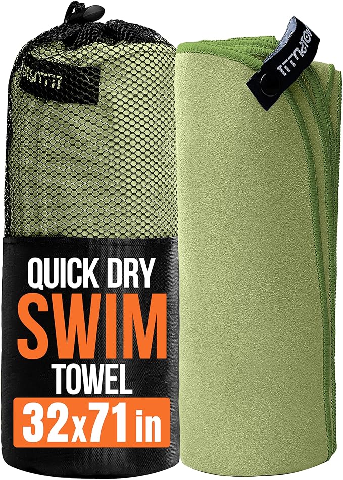 illusion Extra Large Microfibre Swimming Towel (71 '' Lx32 '' W)–Compact, Lightweight & Quick Dry Towel-Perfect for Travel, Gym, and Swim Towels Ideal for Post-Workout Showers & After Swimming