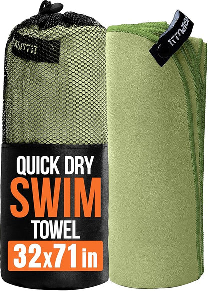 illusion Extra Large Microfibre Swimming Towel (71 '' Lx32 '' W)–Compact, Lightweight & Quick Dry Towel-Perfect for Travel, Gym, and Swim Towels Ideal for Post-Workout Showers & After Swimming