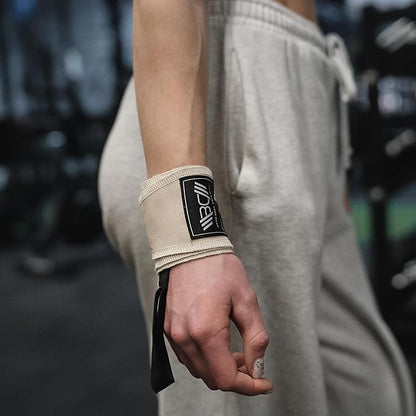 WARM BODY COLD MIND - Premium Cotton Weight Lifting Wrist Wraps for Cross Training, Powerlifting, Deadlift, Weightlifting, Gym, Wrist Straps, Workout, Fitness, Heavy-Duty Support with Thumb Loop