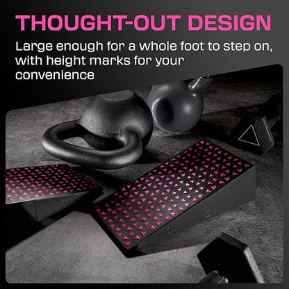Squat Wedge Block Pair - Heel Elevated Squat Wedge for Deeper Squats, Heavy Lifting and Better Form - 17° Angle Exercise Wedges, Slant Board for Squats with Carry Backpack