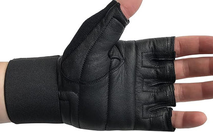 Gym Gloves with Wrist Support for Gym Workout, Crossfit,Weightlifting Black/White or Black Premium Quality Materials.