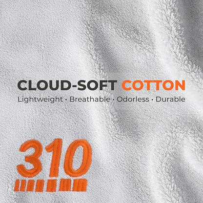310 Nutrition Sports Gym Towel - 100% Terry Cotton Sweat Towel for Men & Women - Soft, Absorbent, Quick-Dry Fitness for Gym, Yoga, Travel, Sports & Outdoor Workouts