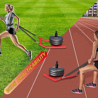 Weight Sled for Training - Heavy Duty Football Sled for Lineman, Sled Pull Workouts, Speed & Strength Training, Football Blocking Sled, Running Sled for Athletes, Weighted Sled for Outdoor & Indoor Workouts