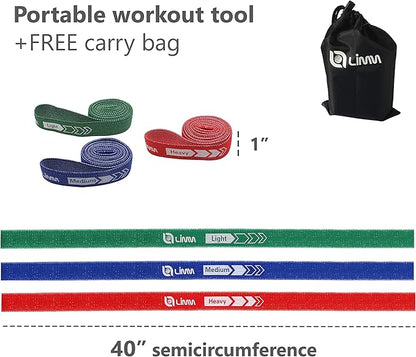 Fittest Pro by Limm Resistance Bands for Legs and Butt, Fabric Exercise Loop Bands Yoga, Pilates, Rehab, Fitness and Home Workout, Strength Bands for Booty