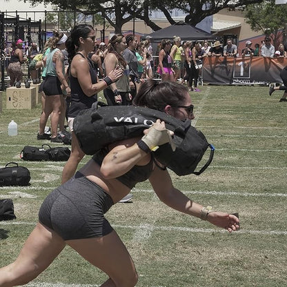 Valor Fitness Self- Fill Sandbags- Stone & Atlas Style - Built in Filler Bags 50,70, 100 or 200 lb Options Strength Training Workouts