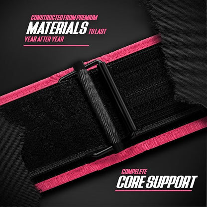 DXM SPORTS Self-Locking Weight Lifting Belt - Men Women Gym Fitness Strength Training, Bodybuilding Powerlifting Weightlifting Workout, Deadlift Squat, Pro Exercise Belt