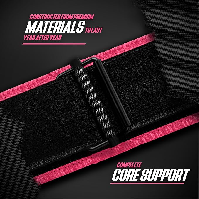 DXM SPORTS Self-Locking Weight Lifting Belt - Men Women Gym Fitness Strength Training, Bodybuilding Powerlifting Weightlifting Workout, Deadlift Squat, Pro Exercise Belt