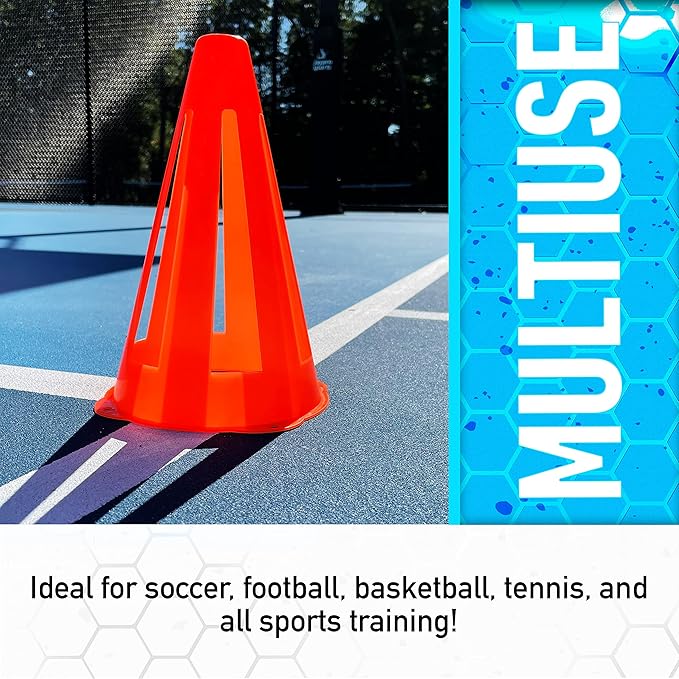 FRANKLIN SPORTS INDUSTRY 4PK 10'Flex Marker Cone SOCCER ACCESSORIES