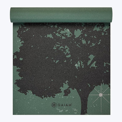 Gaiam Print Yoga Mat, Non Slip Exercise & Fitness Mat for All Types of Yoga, Pilates & Floor Exercises