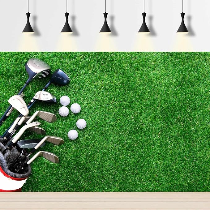 Golf Backdrop Green Grass Golf Sports Photography Background Golfs Theme Party Relaxation Backdrop Decorations Outdoor Golfs Party Birthday Photo Booth Studio Props 20x10ft