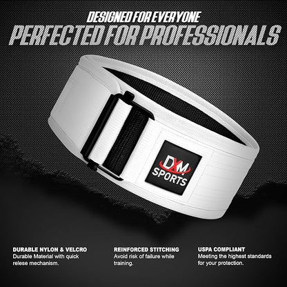 DXM SPORTS Self-Locking Weight Lifting Belt - Men Women Gym Fitness Strength Training, Bodybuilding Powerlifting Weightlifting Workout, Deadlift Squat, Pro Exercise Belt