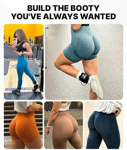 DMoose Fitness Ankle Strap for Cable Machine - One Size Fit with Premium Padding Cuffs, Ankle Bands for Working Out, Booty Workouts, Leg Extension, Hip Abductors, Kickbacks & Lower Body Exercises