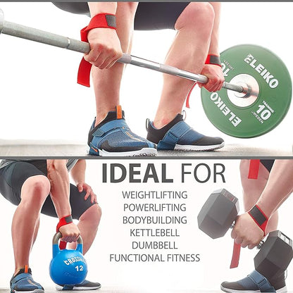 WARM BODY COLD MIND Lasso Lifting Wrist Straps for Cross Training - Rated at 770 lb - Hand Wraps for Olympic Weightlifting, Powerlifting, Weight Lifting, Bodybuilding Strength Deadlift Gym Bar, Cotton
