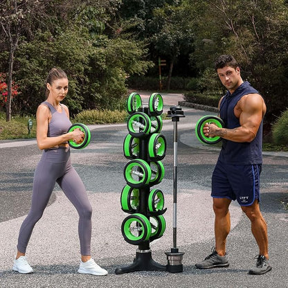 Dumbbell Weight Plates –Dual Purpose Ergonomic Fitness Equipment, Multifunctional Design for Strength Training, Full Body Workouts and Home Gym