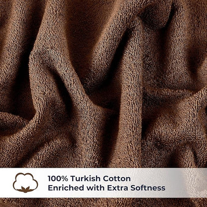 NUKURA 12” x 40” Gym Sweat Towel, 450 GSM, 100% Cotton, High Absorbency, Extra Soft & Quick Dry Workout, Yoga & Fitness Towel – Chocolate Brown