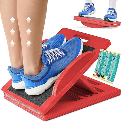Slant Boards for Exercise – Slant Board with 6 Incline Angles – Transforms Into a Balance Board – Premium Calf Stretcher and Wobble Board for Effective Calf Stretching and Squats