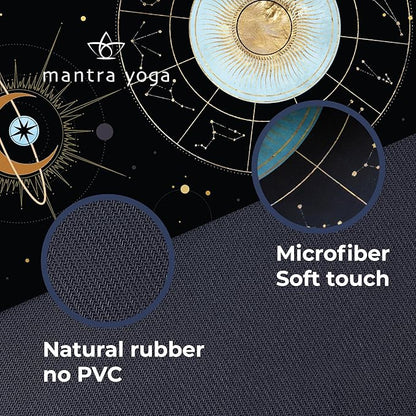 Mantra Yoga Travel PRO 1.5mm with Knee Pad - Foldable Fitness & Exercise Mat with Bag | Lightweight, Compact & Eco-Friendly | Non-Slip & Washable | For All Types of Yoga | 72" L x 24" W | 2.6 lbs
