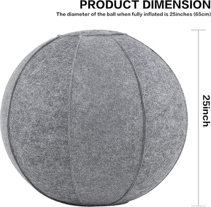 Yoga Ball Exercise Ball, Anti Slip Stability Ball Chair, 25” Heavy Duty Large Gym Ball for Fitness, Balance and Core Workout with Cover, Easy Clean