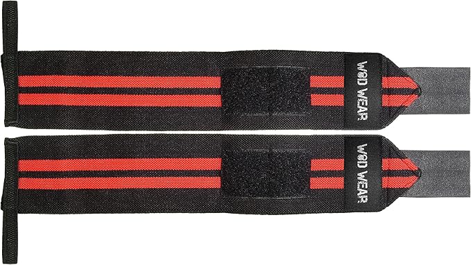 Elastic Wrist Wraps for Powerlifting, Strength Training, Bodybuilding, Cross Training, Olympic Weightlifting, Yoga Support - One Size Fits All