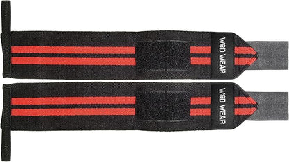 Elastic Wrist Wraps for Powerlifting, Strength Training, Bodybuilding, Cross Training, Olympic Weightlifting, Yoga Support - One Size Fits All