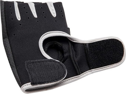 Mind Reader Workout Glove Set, Open Finger, Wrist Support for Men and Women, Textured Non-Slip Grip for Sports, Lifting Weights, Gym Fitness, XL, Grey