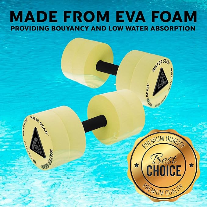Water Gear Resistance Bells - Water Fitness and Pool Exercise - Intense Workout Without Added Stress - Easy on Joints