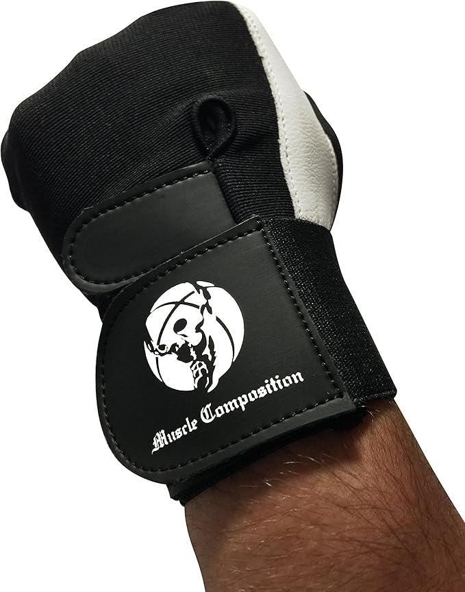 Gym Gloves with Wrist Support for Gym Workout, Crossfit,Weightlifting Black/White or Black Premium Quality Materials.