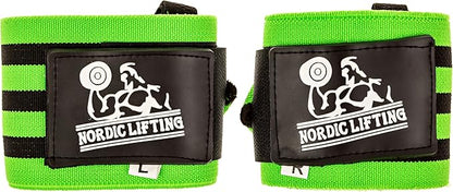 Nordic Lifting Wrist Wraps Super Heavy Duty (1 Pair/2 Wraps) 24" Support for Weight Lifting | Powerlifting | Gym | Cross Training- Weightlifting Thumb Loop - Men & Women