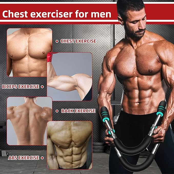 Adjustable Twisted Arm Trainer 60-110 Gyro Ball- Chest Workout Equipment, Arm Twister&Shoulder Exercise Equipment, Durable Chest Trainer for Men, Portable Home Exercise Equipment,Arm Forcerod