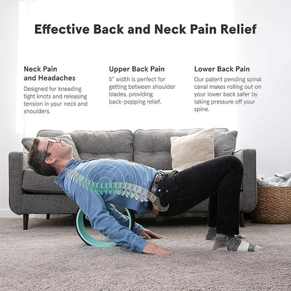 Chirp Wheel Foam Roller - Targeted Back & Neck Pain Relief, Muscle Massage, Trigger Point Therapy, High-Density Foam Tool for Physical Therapy, Stretching & Exercise, 500lbs Capacity, 12-Inch Mint