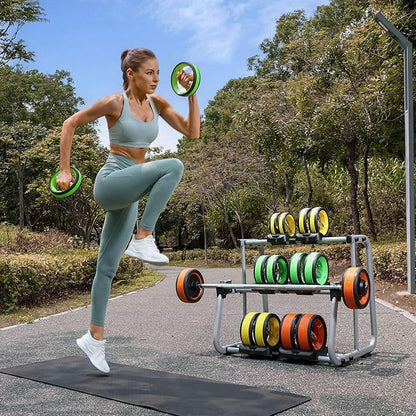 Dumbbell Weight Plates –Dual Purpose Ergonomic Fitness Equipment, Multifunctional Design for Strength Training, Full Body Workouts and Home Gym