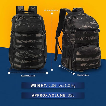 TRAILKICKER Basketball Bag Backpack with Ball Holder Multi-Sport Backpack for Soccer Volleyball Football Baseball Helmet