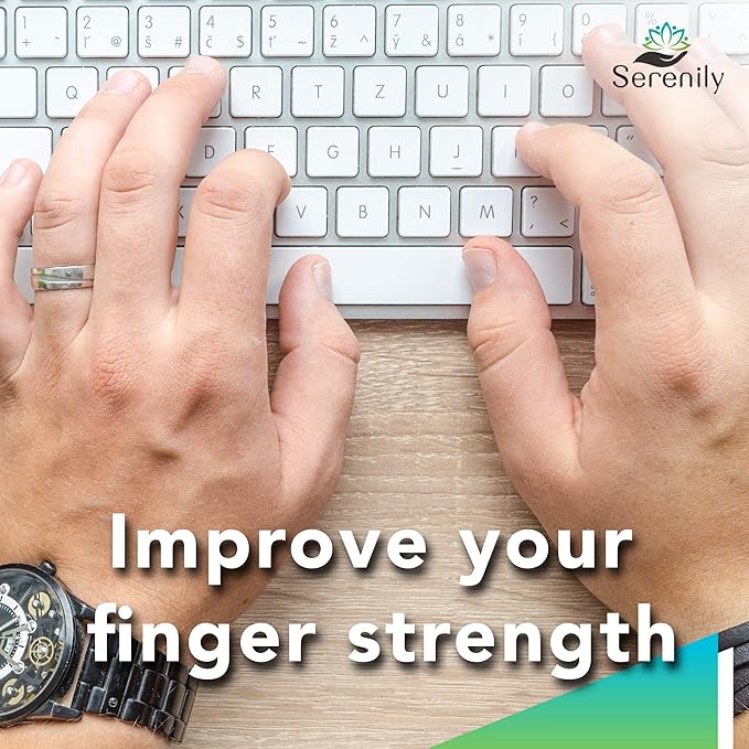 Serenily Hand Grip Strengthener Forearm Strengthener for Hand Workout Grip Strength Trainer Hand Gripper Strengthener Finger Stretcher Hand Strengthening Devices - 6 Pack Hand Exercisers for Strength