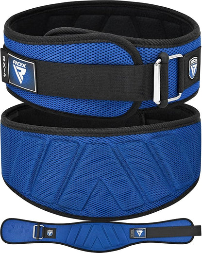 RDX Weight Lifting Belt, Curved Padded Back Lumbar Support, Fitness, Core Exercise Workout Bodybuilding Powerlifting Deadlifts Squats, Ladies Gents Men Women Home Gym Equipment