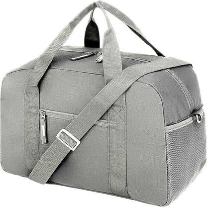 14 inch Small Gym Bag for Men & Women, Mini Duffle Bag for Travel Sports, Lightweight Carry On Duffel Bag, Grey