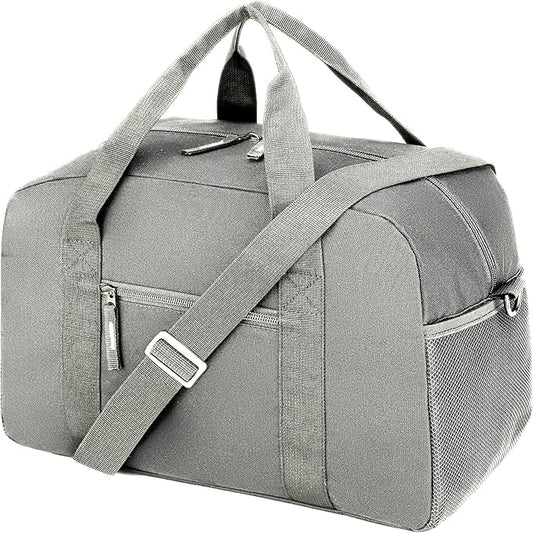 14 inch Small Gym Bag for Men & Women, Mini Duffle Bag for Travel Sports, Lightweight Carry On Duffel Bag, Grey