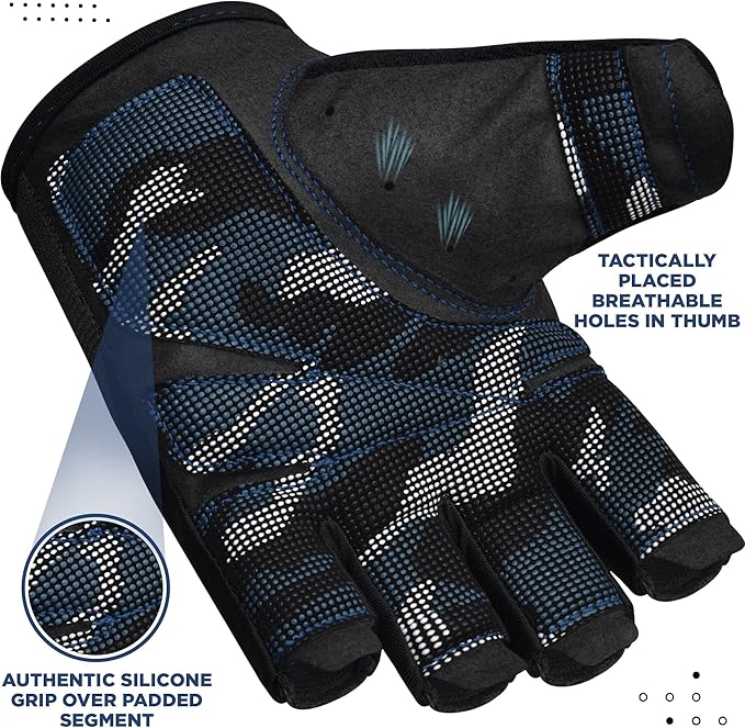 RDX Weight Lifting Gloves, Additional Stretchable Long Wrist Support, Full Palm Grip, Men Women Fitness HIIT Workout, Bodybuilding Powerlifting Strength Training Cycling Exercise Home Gym Equipment