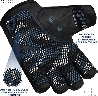RDX Weight Lifting Gloves, Additional Stretchable Long Wrist Support, Full Palm Grip, Men Women Fitness HIIT Workout, Bodybuilding Powerlifting Strength Training Cycling Exercise Home Gym Equipment