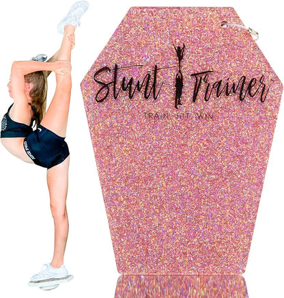 Pink Stunt Trainer – Cheerleading Flyer Balance Board for Stunt Practice | Improve Core Strength, Stability & Body Control | Compact Training Tool for Flyers of All Levels