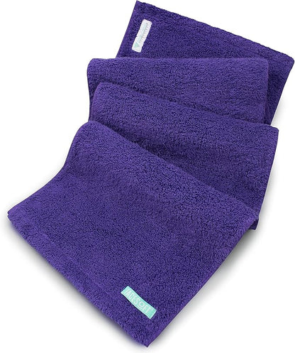 FACESOFT Eco Friendly Gym Towel for Working Out - Soft and Absorbent Cotton Exercise - No Synthetic Microfibers or Plastics - Sweat Towel for Gym, Fitness, Sports, Yoga - Purple - 1 Pc