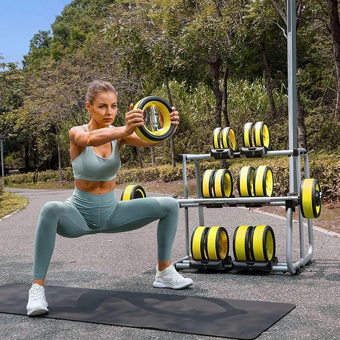 Dumbbell Weight Plates –Dual Purpose Ergonomic Fitness Equipment, Multifunctional Design for Strength Training, Full Body Workouts and Home Gym
