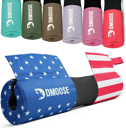DMoose Fitness Barbell Pad for Hip Thrust, Squat & Lunges - Non-Slip Thick Foam Cushion for Neck and Back Support with Two Straps - Hip Thrust Pad for Leg Day - Fits All Olympic Bars and Smith Machine
