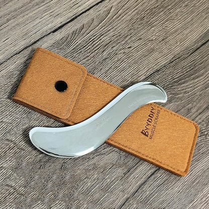 BYYDDIY 6.3 inch Stainless Steel Gua Sha Muscle Scraper Tool,Scar Tissue Tool,Physical Therapy Tools,Muscle Scraping Tool,Guasha Massage Scraper,IASTM Tools (S.S-1)