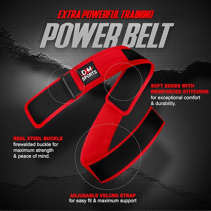 DXM SPORTS Self-Locking Weight Lifting Belt - Men Women Gym Fitness Strength Training, Bodybuilding Powerlifting Weightlifting Workout, Deadlift Squat, Pro Exercise Belt