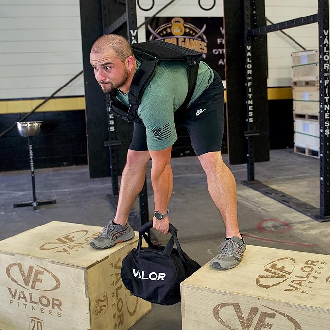 Valor Fitness Self- Fill Sandbags- Stone & Atlas Style - Built in Filler Bags 50,70, 100 or 200 lb Options Strength Training Workouts