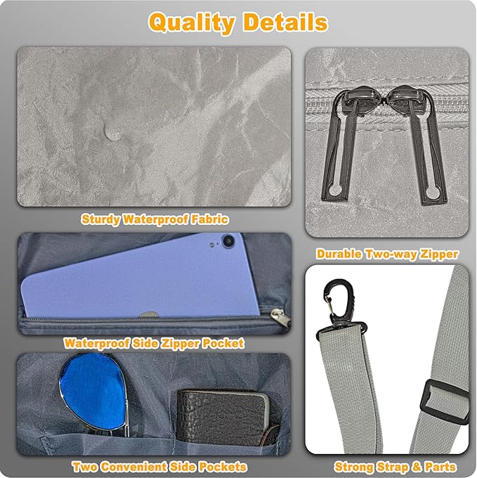 Gym Bag for Men & Women with Shoe Wet Bag - Waterproof Duffle Bag for Travel, Sports, Fitness & Workout (Light Gray)