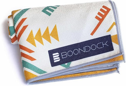 Boondock Co | Premium Microfiber Hand Towel | for Gym, Yoga, Travel, Workout, Backpacking, Beach — Highly Absorbent Quick Dry and Sand Free Fabric (Solas)