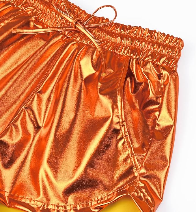 Perfashion Women's Metallic Shorts Summer Sparkly Hot Outfit Shiny Short Pants