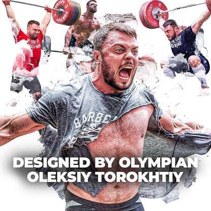 WARM BODY COLD MIND Lasso Lifting Wrist Straps for Cross Training - Rated at 770 lb - Hand Wraps for Olympic Weightlifting, Powerlifting, Weight Lifting, Bodybuilding Strength Deadlift Gym Bar, Cotton