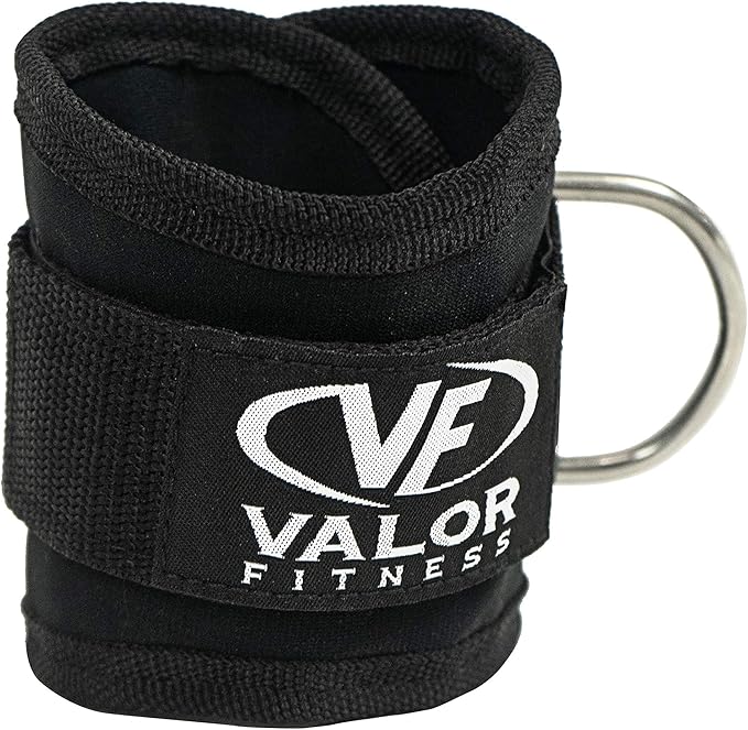 Valor Fitness Cable Machine Attachments - Tricep Rope, V-Bar, Single D-Handle, Rotating Straight Bar, Ankle Strap, Ab Crunch Harness, Triangle Chest Pull for Home Gym Equipment